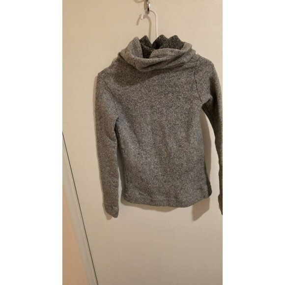 J Crew Long Sleeve Sweater Wool Blend Gray Cowl Funnel Neck Womens XS - Picture 2 of 8